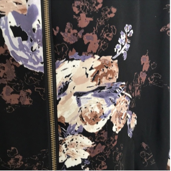 Everly Black Floral Bomber Jacket - Picture 3 of 6